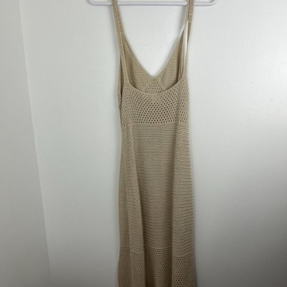 Aritzia Dresses Aritzia Wilfred Evie Beige Crochet Midi Dress